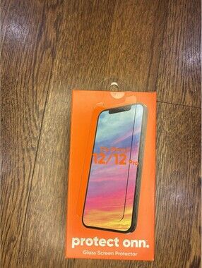 Protect Onn Glass Screen Protector for iPhone 12 / 12 Pro 9H Hardness NIB Clear